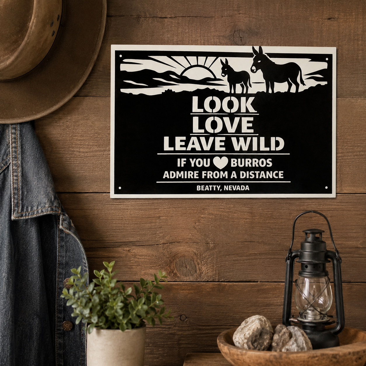 Burro Metal Sign